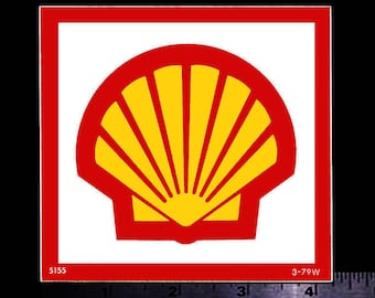 SHELL Oil Company - Original Vintage 1970’s Racing Decal/Sticker - 4.25 inch
