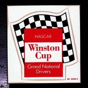 WINSTON CUP Nascar Grand National Drivers - Original Vintage Racing Decal/Sticker - Richard Petty - Dale Earnhardt - Cale Yarborough