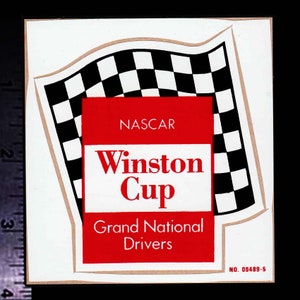 WINSTON CUP Nascar Grand National Drivers - Original Vintage Racing Decal/Sticker - Richard Petty