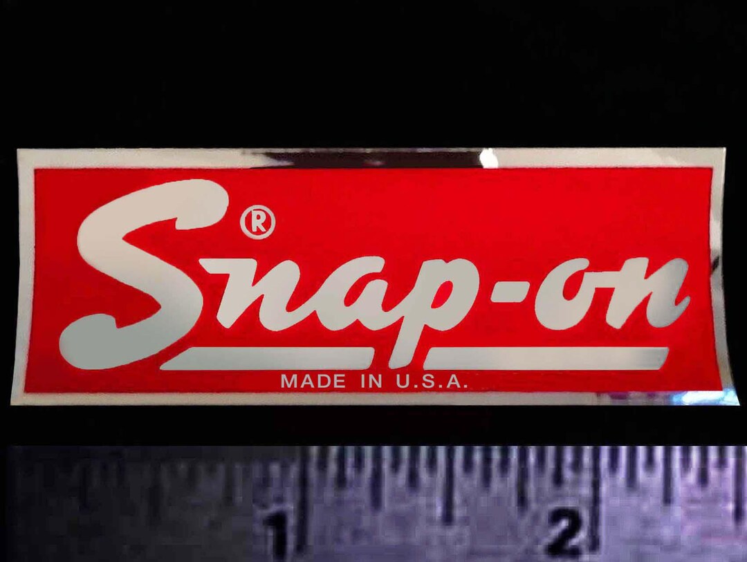 SNAP ON TOOL Box Vintage Decal Sticker Medium 'Racing' Classic Red/Yellow - New £11.00 - UK