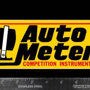 AUTO METER Competition Instruments - Original Vintage Racing Decal/Sticker 7.75” - Nascar NHRA Indy 500