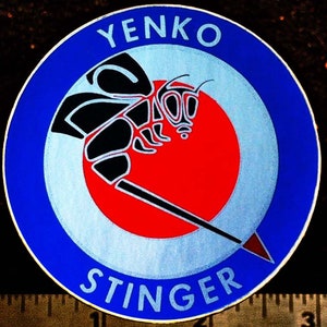 YENKO Stinger - Original Vintage 1960’s 70’s Racing Decal/Sticker - Chevy Chevrolet Corvair Vette Hot Rod Canonsburg PA.