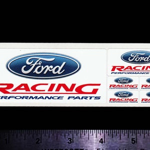 FORD Racing - Performance Parts - Original Vintage Decals/Stickers Thunderbird Torino Shelby Mustang Galaxie Pinto