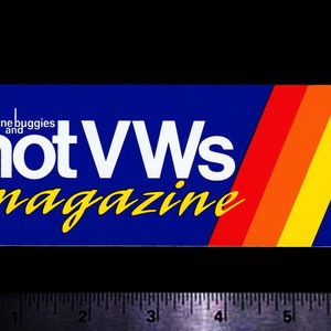 HOTVW&#39;S Magazine - Original Vintage 1970&#39;s 80’s Racing Decal/Sticker Bug Beetle Dune Buggy Ghia - Hot Rod Garage Tool Box