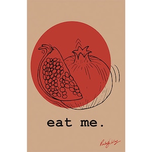 Pomegranate Eat Me Digital Poster 11x17&quot;, Persephone, Hades, Greek Mythology