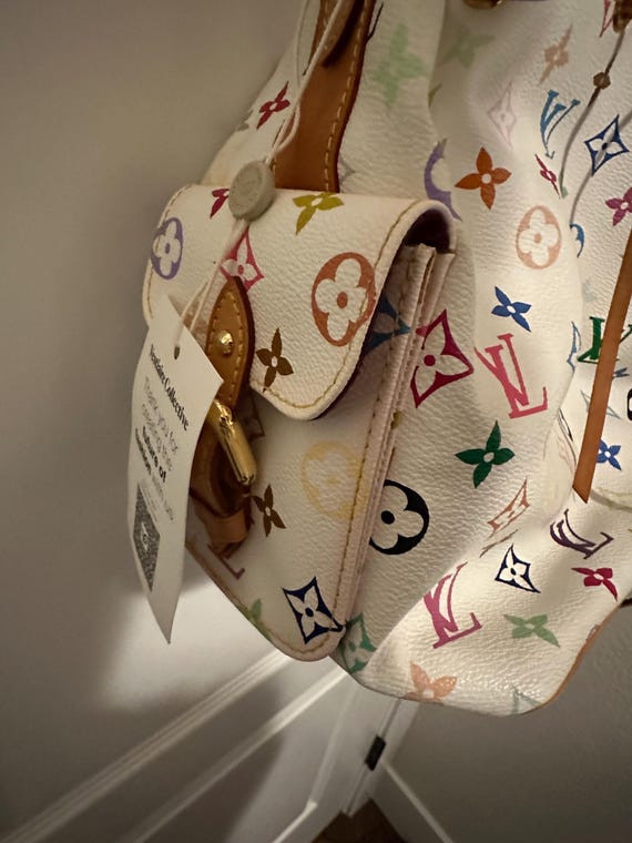 Louis Vuitton Petit Noe Monogram Multicolor WeiB Umhangetasche Kordelzug WeiB Etsy