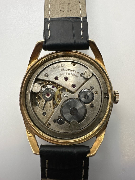 【HERMES】vintage pierce Vintage Hermes Gold Plated Watch - Etsy