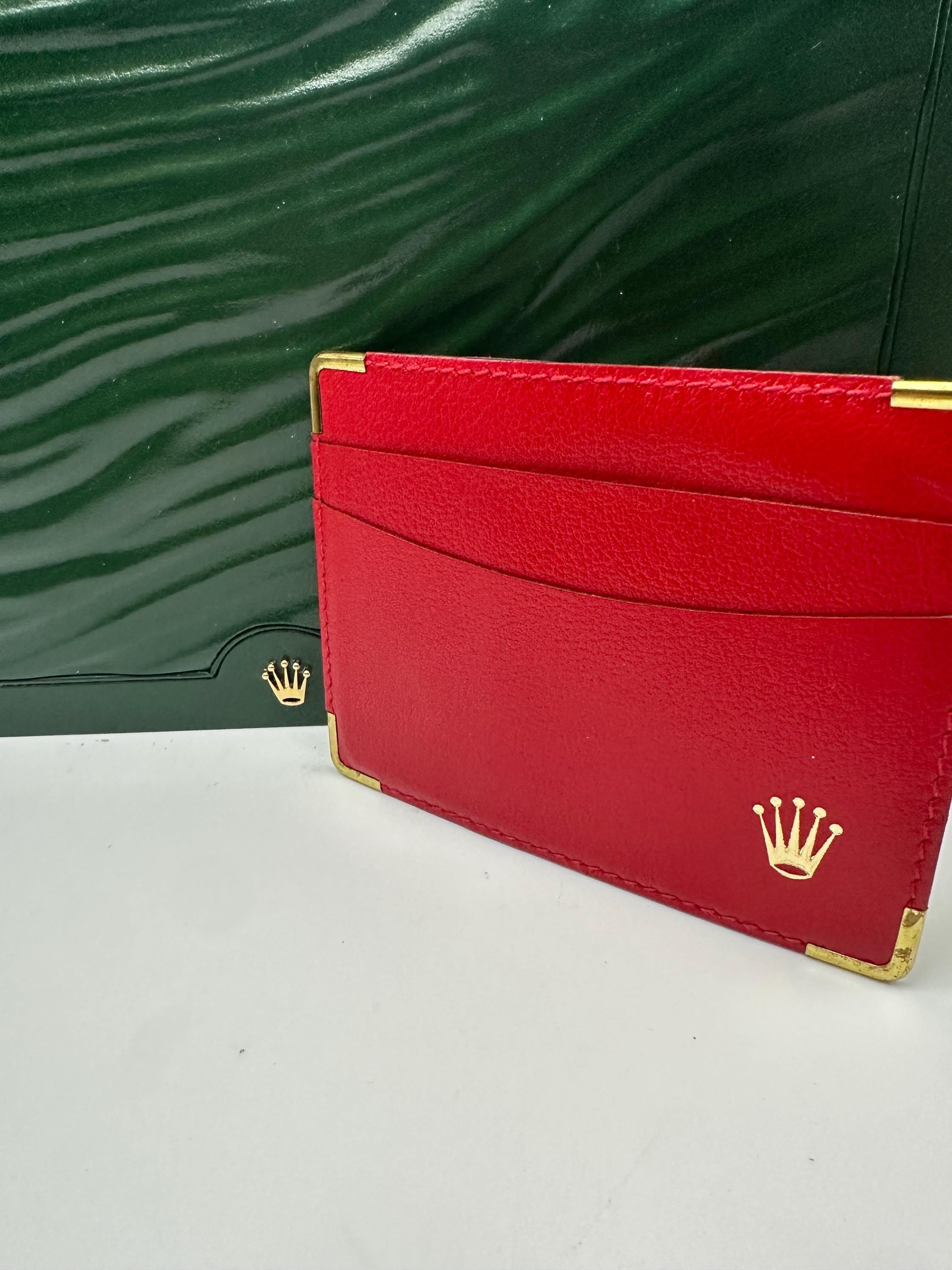 レディース レッドレザー ロレックス カードホルダー - Etsy 日本