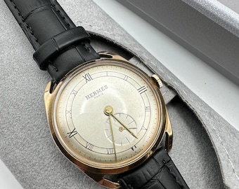 Vintage Hermes Gold Plated Watch - Etsy