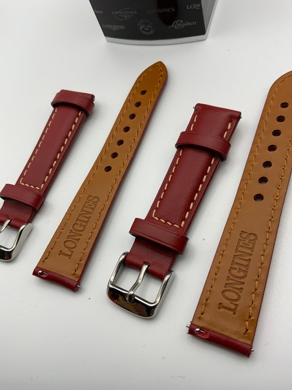 Vintage Leather Watch Strap 18mm for Longines