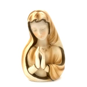 VIRGIN MARY MADONNA praying hands vintage ceramic planter