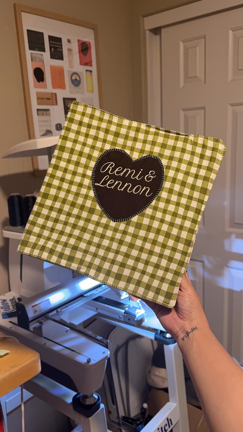 Personalized Embroidered Photo Album | Handmade Cotton Keepsake ...