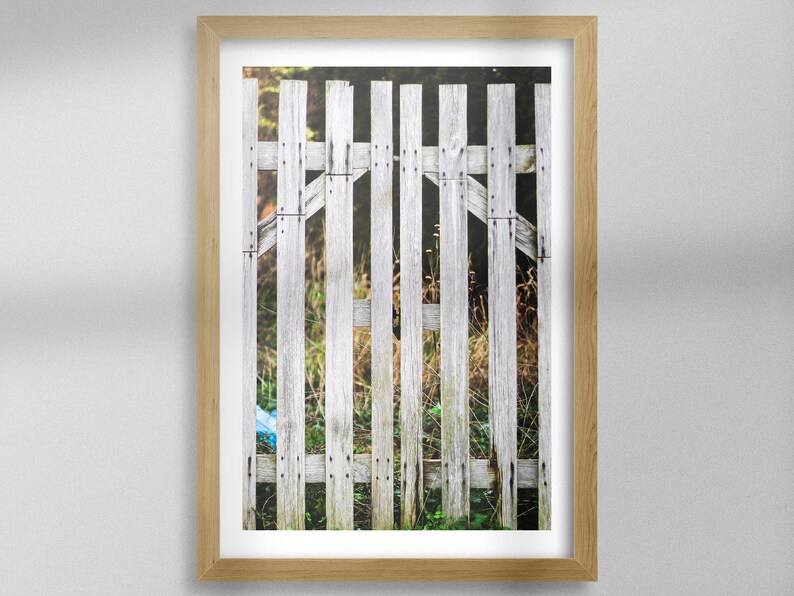 Wooden Fence Wall Art City Life Nature City Landscape Poster