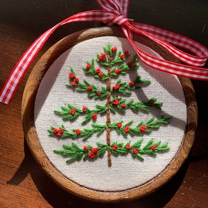 Embroidered Christmas Tree Ornament