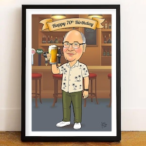 1 person custom caricature from your photos gift for birthday funny retirement gift for boss gift for best friend leaving gift for wedding