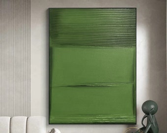 Green Minimalist Wall Painting Original Green Abstract Art Large Green Texture Painting Green Canvas Painting Modern Minimalist Textured Art