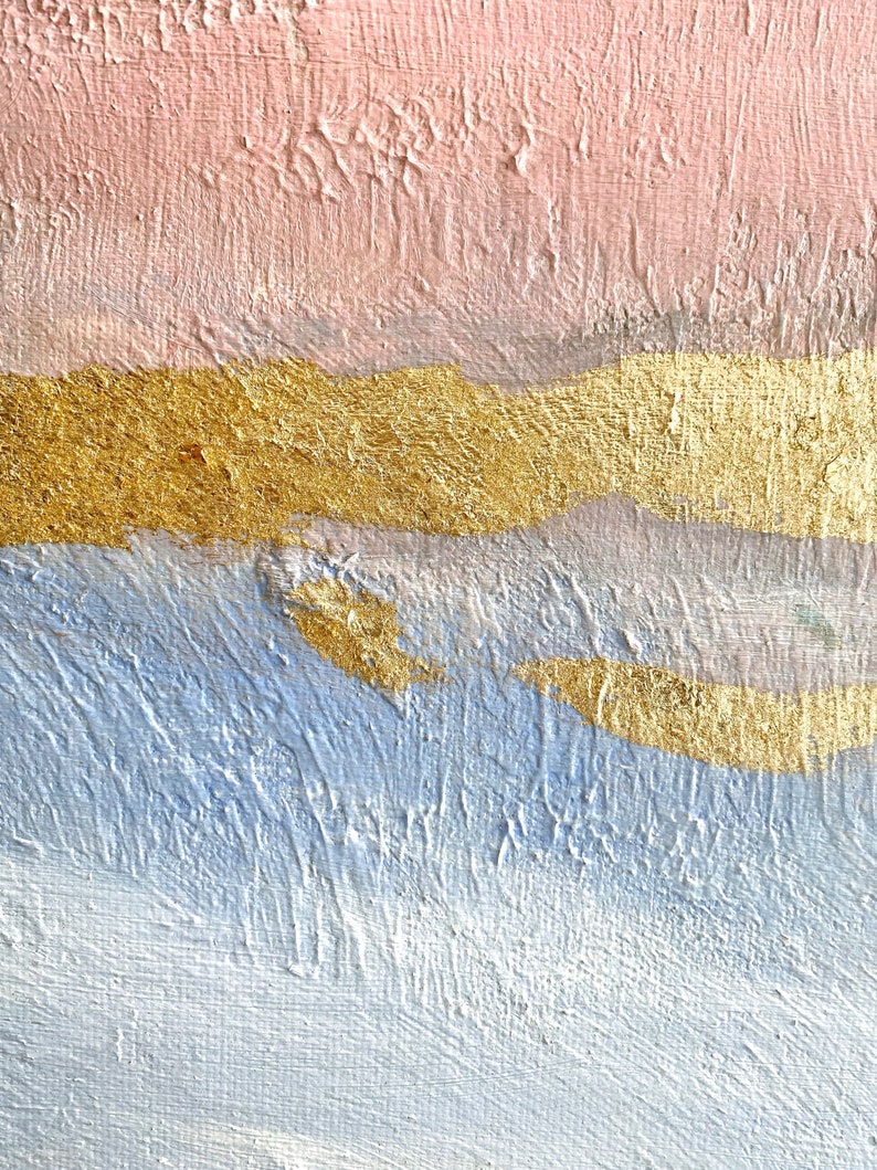 Large Pink Painting Gold Texture Art Pink Abstract Painting Etsy