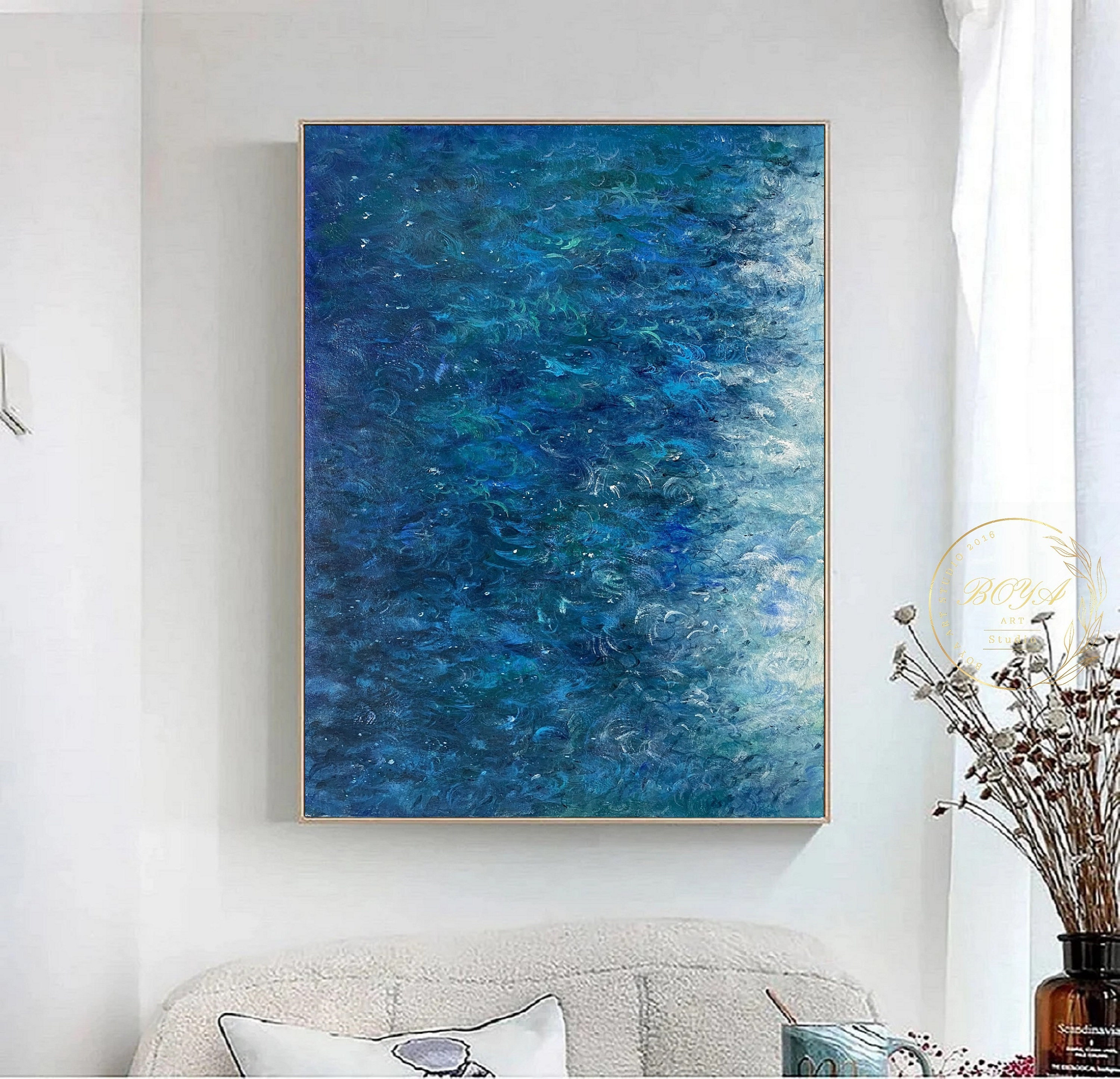 【P30号】good blue(call) 油絵 oil painting il_fullxfull.3002705926_1ype.jpg