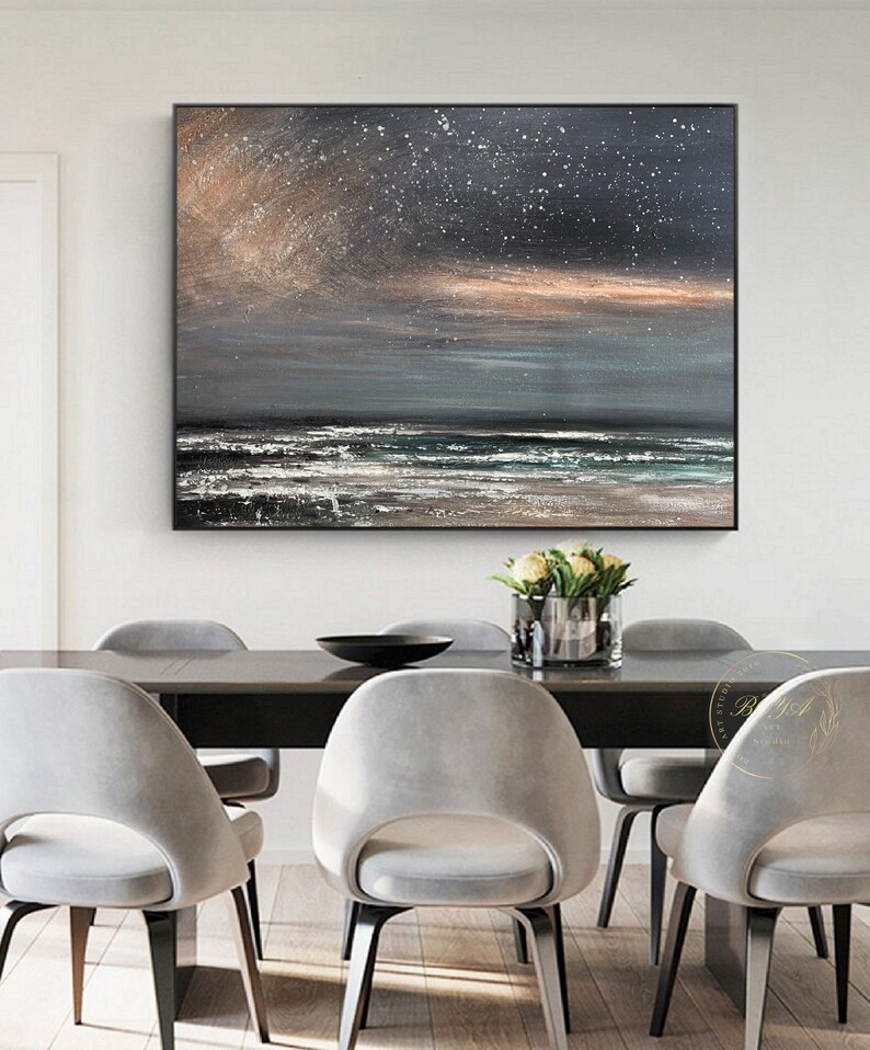 Large Starry Sky Painting Original Sky Abstract Painting Large - Etsy
