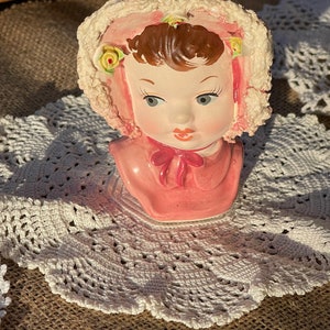 Vintage Baby Girl Head Vase