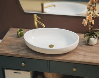 1/6 scale miniature sink with faucet for popular fashion dolls 12 inch. Realistic bathroom furniture, bath for dollhouse, diorama, roombox