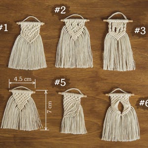 Miniature macrame wall hanging for dolls 1/6 and 1/12 scale. Modern boho dollhouse decor. For roombox, diorama
