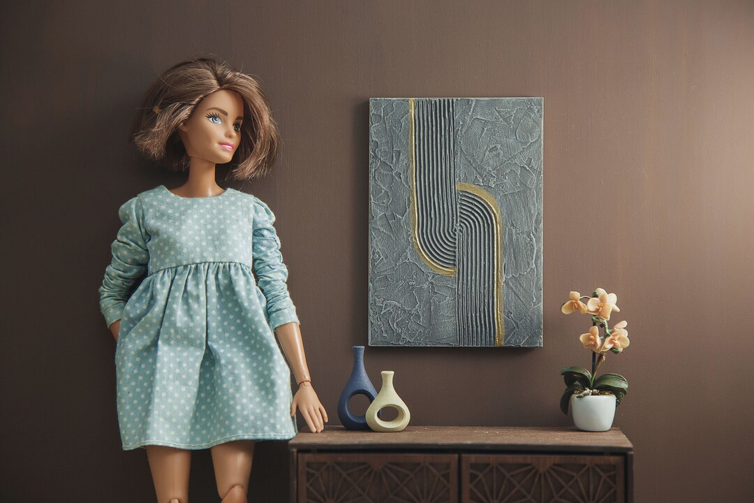 1/6 Scale Miniature Modern Painting for Popular Dolls 12 Inch. Abstract ...