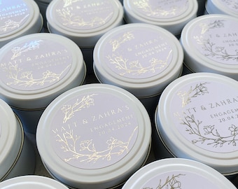 SAMPLE CANDLE ONLY | Personalised Wedding Favours | 2 or 4 oz Candle | Baby Shower Favours | Bridal Shower Favours | Personalized Gift