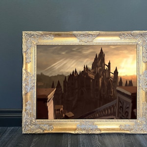 Dark Souls Anor Londo Art Print | Digital Video Game Painting | Home Wall Decor