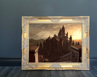 Dark Souls Anor Londo Art Print | Digital Video Game Painting | Home Wall Decor