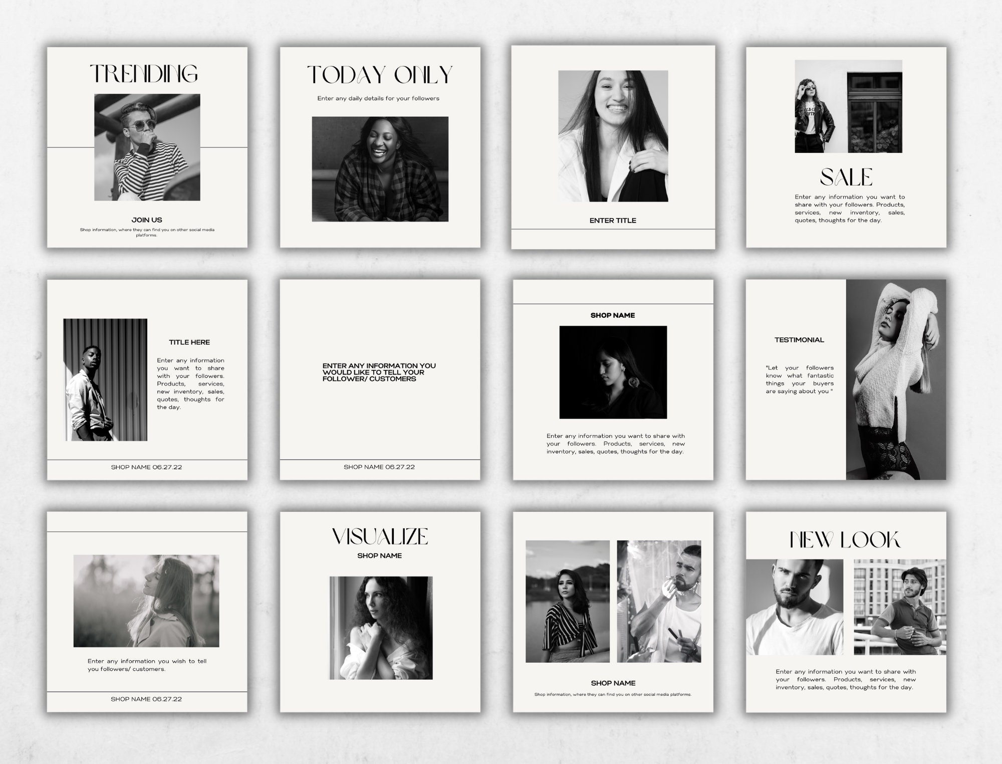 Minimalist Instagram Post Template Minimal Aesthetic Etsy Canada