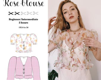 Pink blouse PDF pattern (EN)