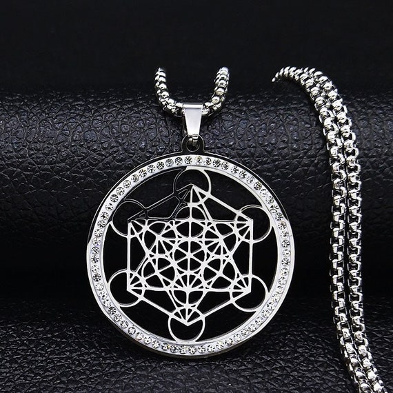 Metatron Pendant Sacred Geometry Jewelry Metatron Cube Etsy