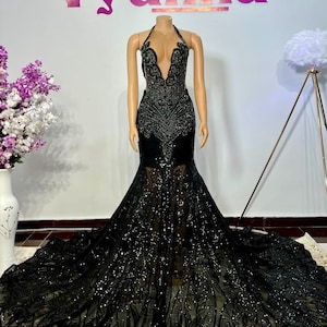 African prom dress, Black prom dress, Unique mermaid prom dress, bridesmaid gown, evening gown, birthday photoshoot gown, dinner party gown