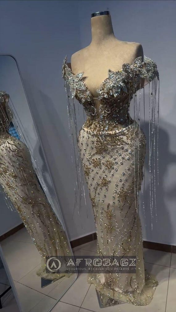 slim fit dress slacks Embroidered Lace Mermaid Long Prom & Mother Of The Bride Dress main image 1