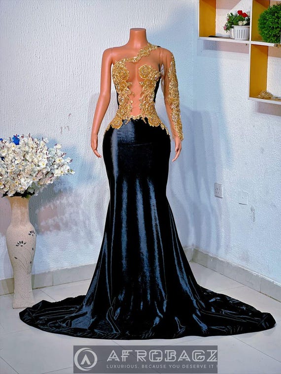 Black Mermaid Prom Dress: African Evening Gown