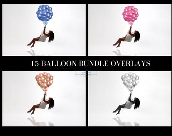 Balloon Bundle Overlays, Balloon PNG, Maternity Balloons, Hanging Maternity Shot, Maternity Overlay