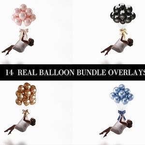 Balloon Bundle Overlays: Maternity Photography (PNG)