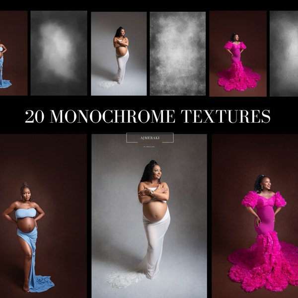 Monochrome Backdrop Textures, painterly Backdrops Textures, Maternity Backdrops, Floral Maternity Overlay, Texture overlays for photoshop