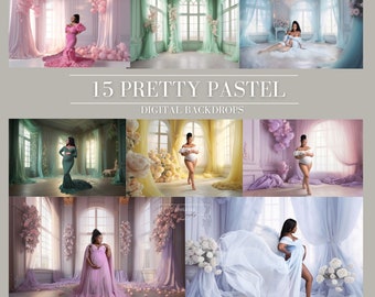 Pastell Mutterschaft Digitale Kulissen: Photoshop Textur Overlay (JPG)