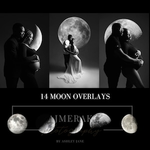 Superpositions de lune, superpositions de maternité pour Photoshop, superposition de texture, superposition de maternité lune, arrière-plan numérique de maternité, lune png thumbnail