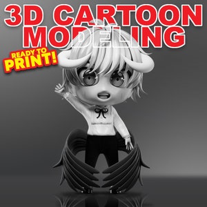 Modello 3D personalizzato, progettazione 3D, file 3D, stampa 3D, scultura modello 3D, cartoni animati, action figure, STL, Blender, regalo, modello di gioco, file digitale