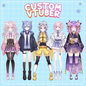 Custom Live2D Vtuber Model Commission, Anime Art, Vtuber Assets & Character Design, Pngtuber, Avatar, Twitch, YouTube, Facebook Commission
