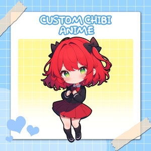 Custom Chibi Anime, Custom PFP Chibi, Chibi PNGtuber, Chibi Vtuber, Chibi Emotes, Chibi Fanart, Chibi Character, Chibi Commission, Avatar