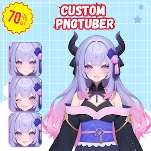 カスタムPngtuberコミッション | VtuberモデルとストリーミングPFPのためのアニメキャラクターデザイン、ユニークなアニメアート、