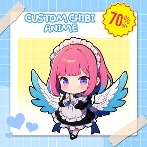 Custom Chibi Anime, Custom PFP Chibi, Chibi PNGtuber, Chibi Vtuber, Chibi Emotes, Chibi Fanart, Chibi Character, Chibi Commission, Avatar