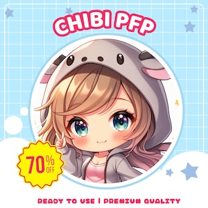 カスタムちびPFP - ソーシャルメディア、Discord、Twitch用のかわいいアニメプロフィール画像アイコン アバターアート、アニメ、Pngtuber、Vtuber、アイコン、かわいい