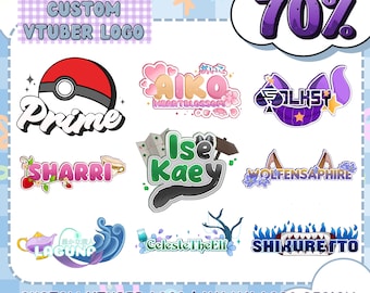 Custom Animated VTuber Logo: Twitch & Kick Streamer Watermark