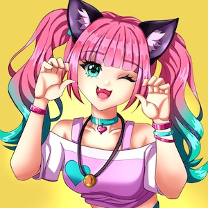 pfp, anime pfp, vtuber pfp, pngtuber pfp, streaming pfp, original character, discord pfp, twitch pfp, youtube pfp, profile picture, ych pfp, Commission Art, custom pfp