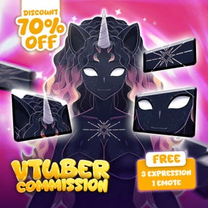 Custom Live2D Vtuber Model: Anime Style, Full Rigging